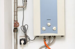Image of water heater attached on the wall